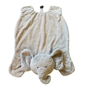 Pottery Barn Kids Gray‎ Elephant Security Blanket Lovey Plush Baby Playmat